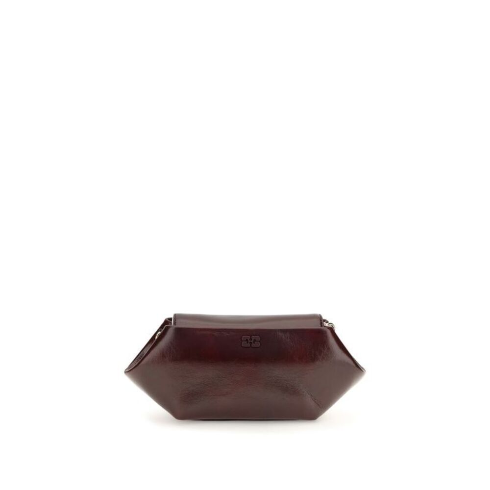 Ganni Bordeaux Polyethylene Shoulder Women's Bag